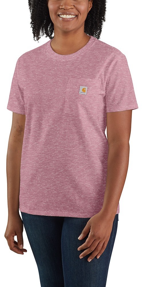 CarharttDamenWorkwPocketSST-ShirtFoxgloveSnowHeather