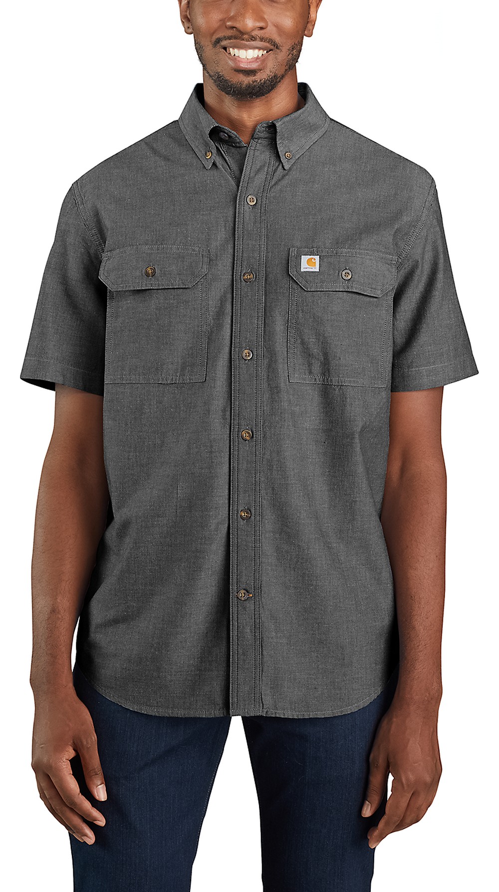 CarharttHemdLooseChambraySSShirtBlackChambray