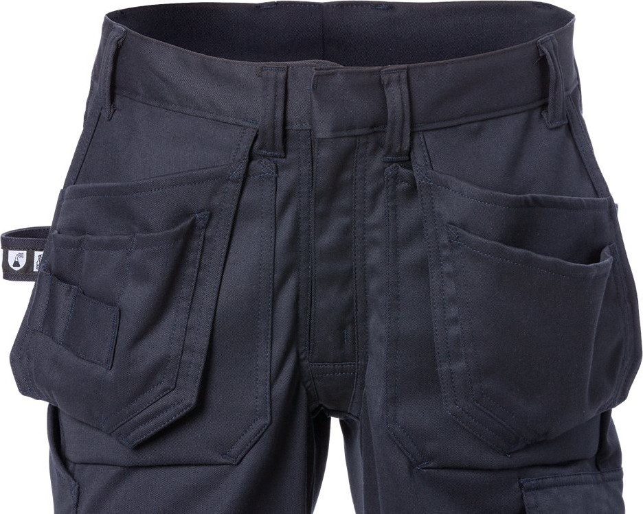 FristadsFlamestatHighVisStretch-HandwerkerhoseDamenKl12171ATHFWarnschutz-GelbMarine