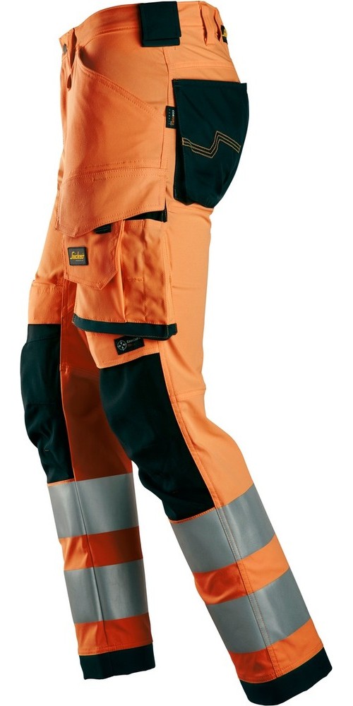 SnickersWorkwearHigh-VisStretchArbeitshoseKlasse2High-VisOrangeSchwarz