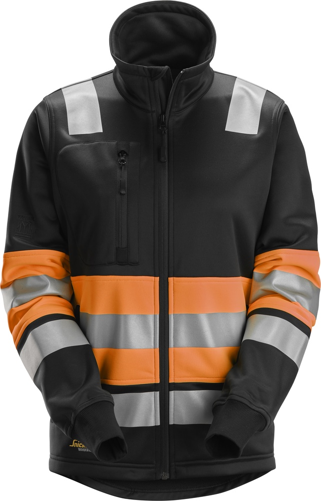 SnickersWorkwearDamenHigh-VisDamenArbeitsjackeKl18077Hv-Oran-Schw-XS