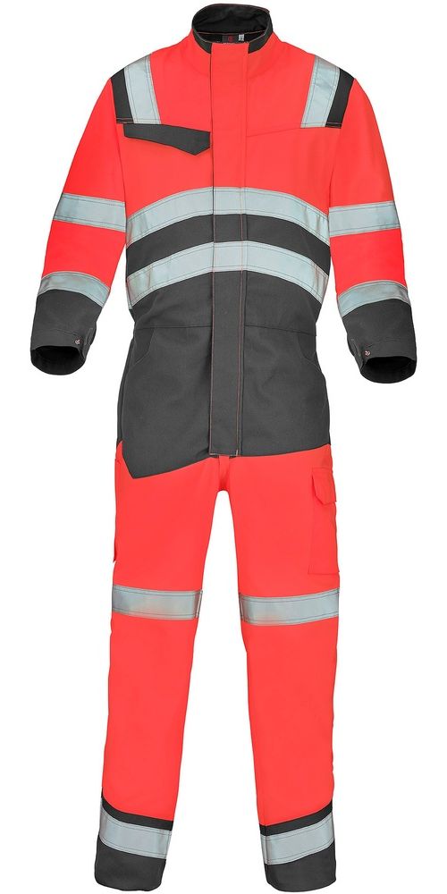 CepovettOverall1ReissverschlussFluoSafeXp9G869570FluoRedConvoyGrey-XS