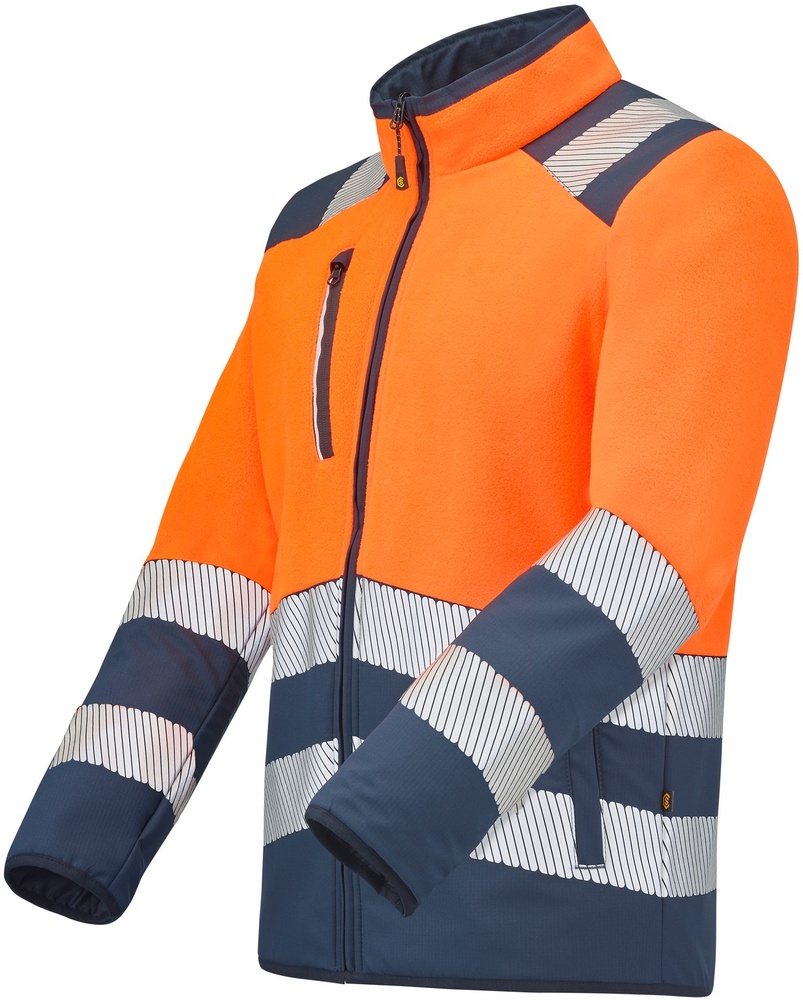 CepovettFleecejackeVeny9D04FluoOrangeNavy-S