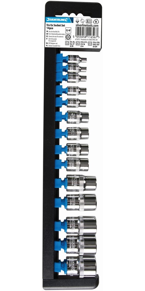 SilverlineSteckschlsselKnarrenE4E24-Steckschlsseleinstze14-tlgSatzE4E24