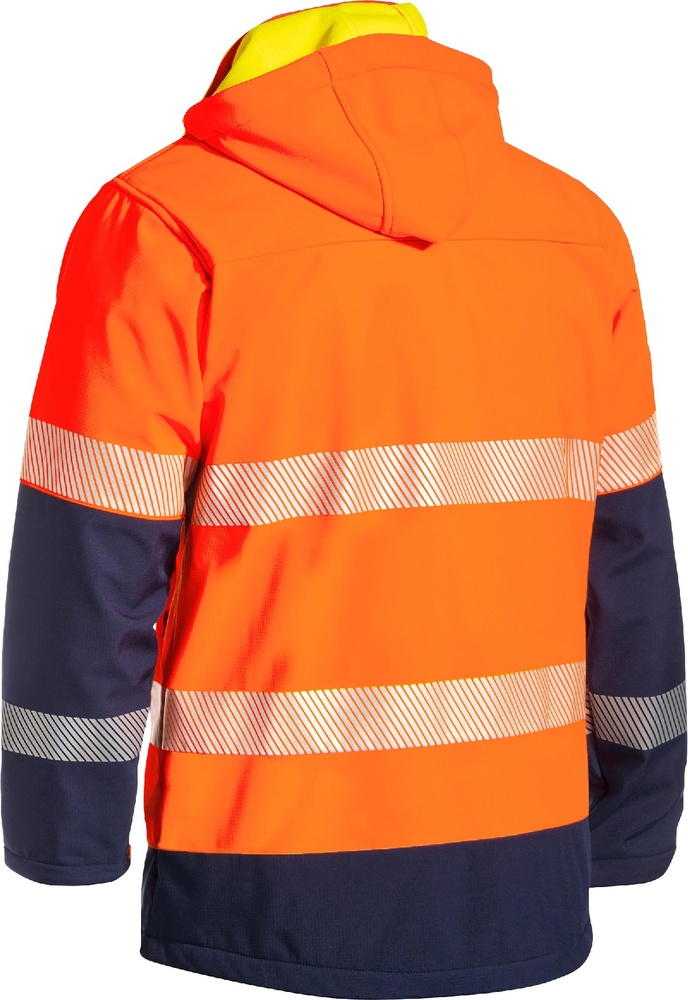 BisleyWarnschutzbekleidungTapedHiVisRipstopBondedFleeceOrangeBlau-L