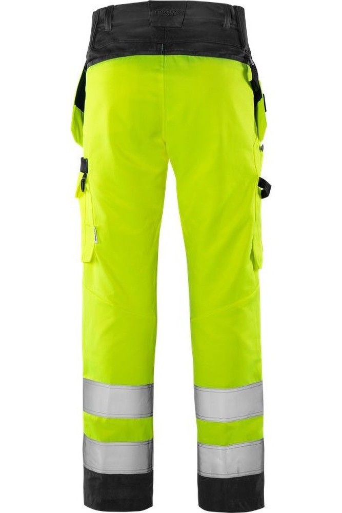 FristadsHighVisGreenHandwerkerhoseKl22641GPLUWarnschutz-GelbSchwarz-C44