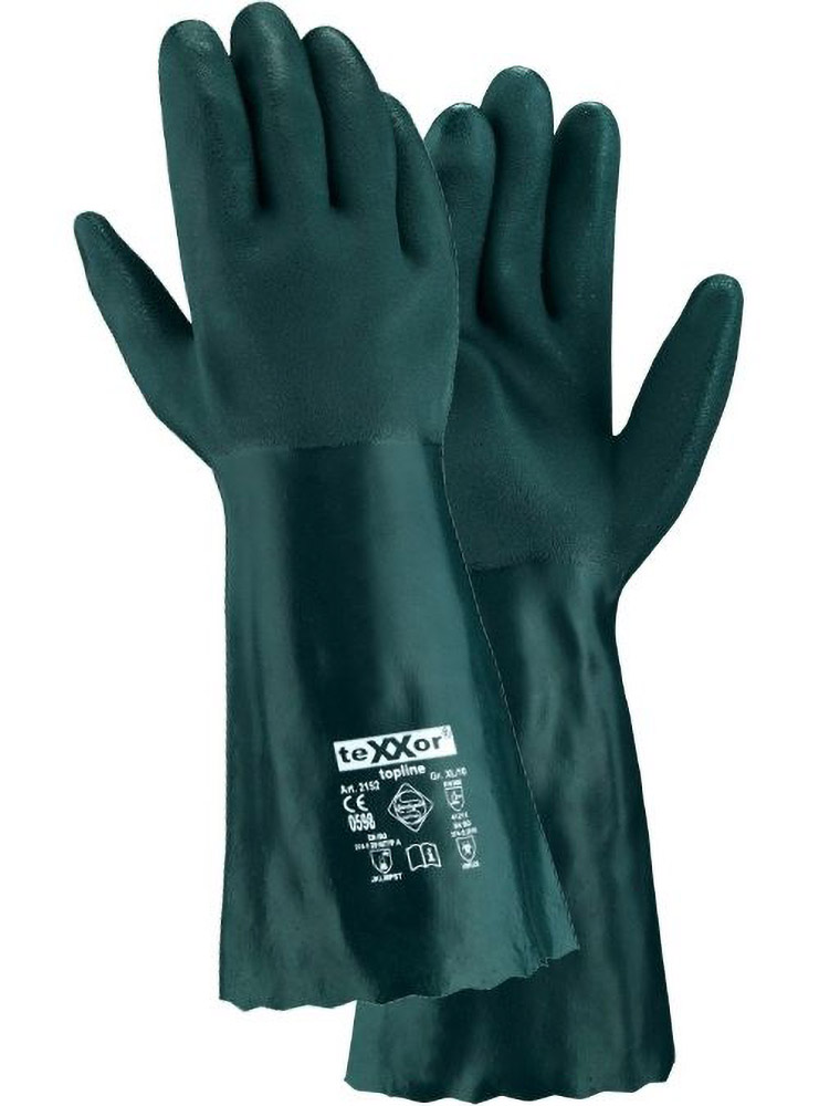 teXXorToplineChemikalienschutz-HandschuhePvcGrn12Paar2152