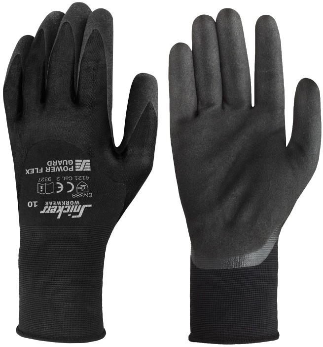 SnickersArbeitshandschuhePowerFlexGuardHandschuhe10PaarSchwarz