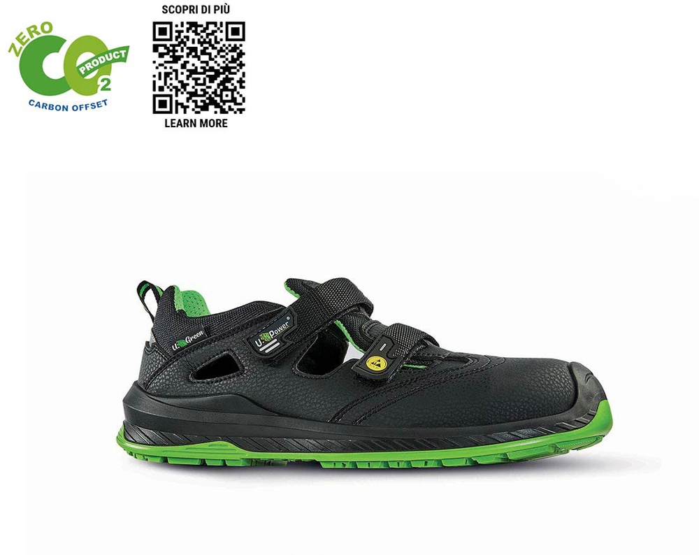 U-PowerSicherheitsschuheSandaleBrookUkEsdS1PSrcRI30416Schwarz-35