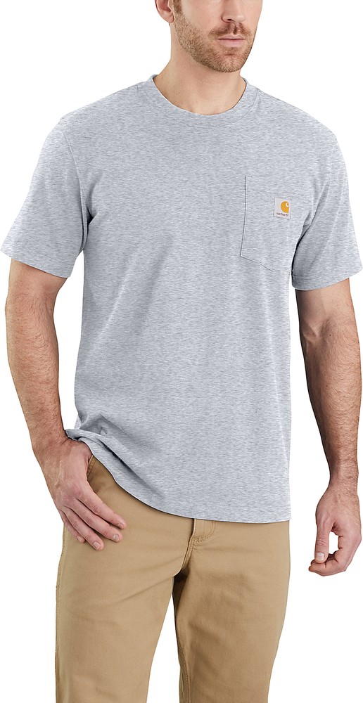 CarharttHerrenT-ShirtWorkwPocketT-ShirtSSHeatherGrey