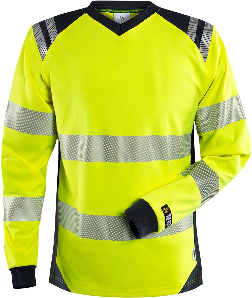 FristadsFlamestatHighVisT-ShirtKl37357TFLWarnschutz-GelbMarine