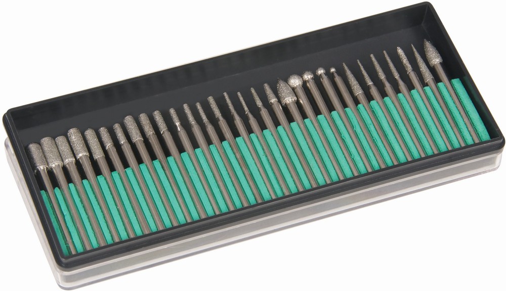 SilverlineRotationswerkzeugDiamant-SchleifstiftefrRotationswerkzeuge30-tlgSatzSchaft317mm