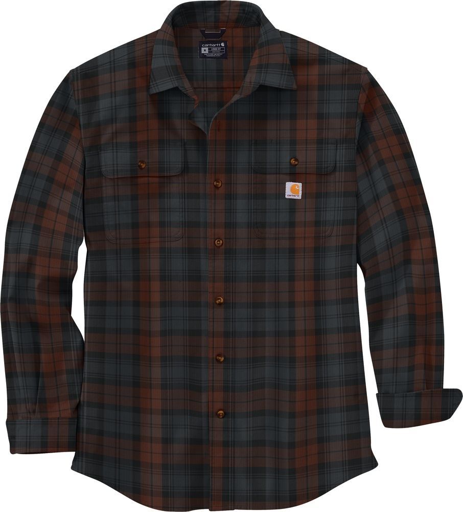 CarharttFlannelLSPlaidShirt106356Mocha-S