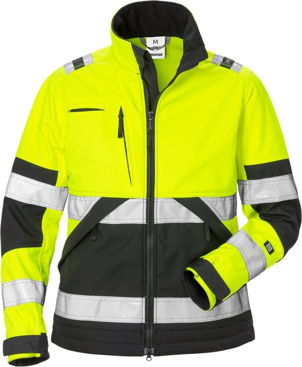 FristadsWarnschutz-JackeHighVisSoftshell-JackeDamenKl24183WYHWarnschutz-GelbSchwarz