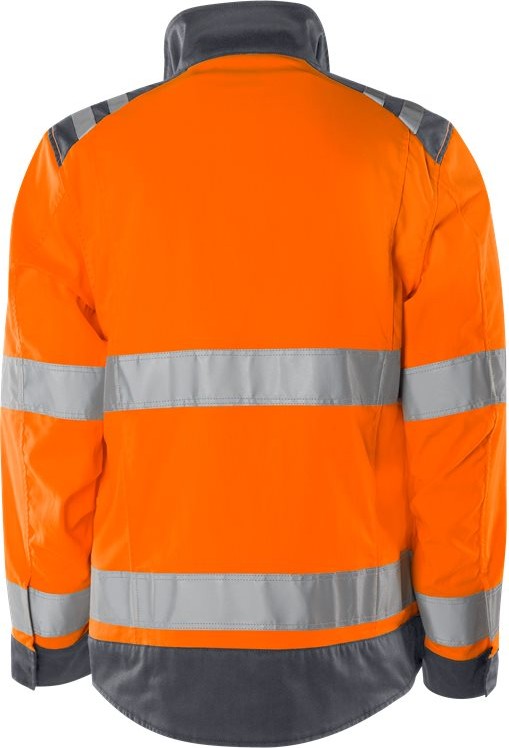 FristadsHighVisGreenJackeKl34067GPLUWarnschutz-OrangeGrau