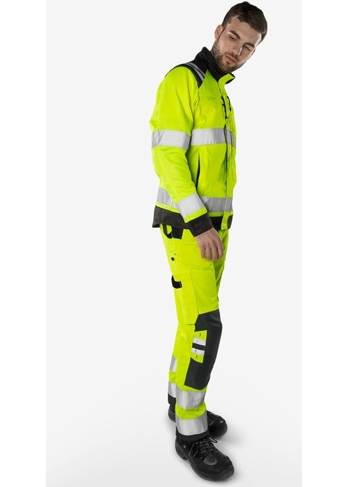 FristadsHighVisGreenHoseKl22651GPLUWarnschutz-GelbMarine