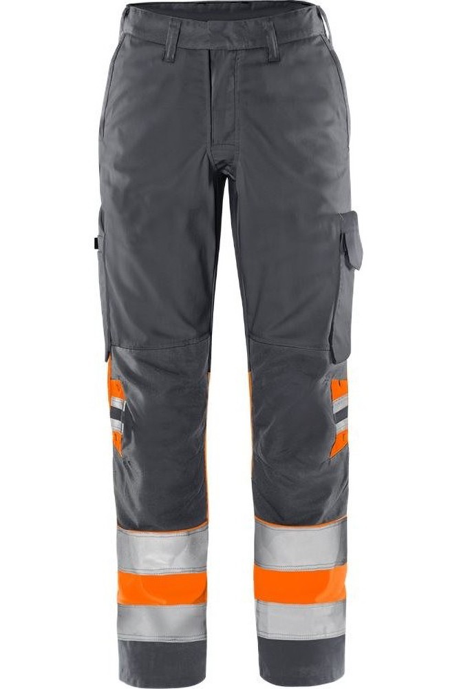FristadsHighVisGreenHoseDamenKl12652GPLUWarnschutz-OrangeGrau-34