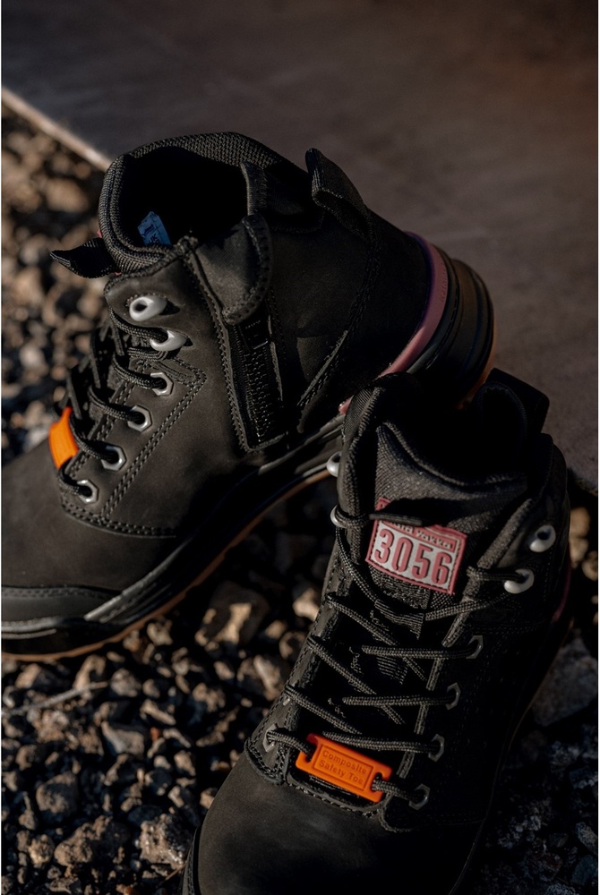 HardYakkaDamenSicherheitsschuhe3056LaceZipBootS1PY60333Black-36UK3EU36