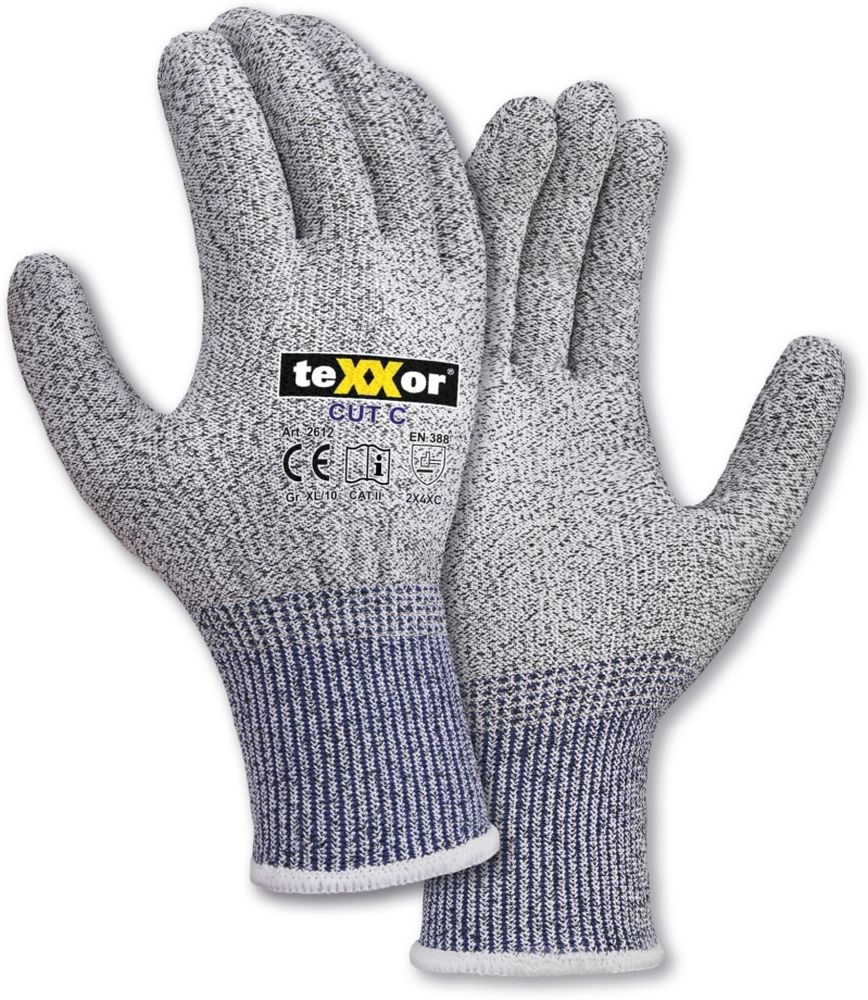 teXXorSchnittschutz-StrickhandschuheCutCOhneBeschicht12Stck2612Grau-MeliertBlau-6