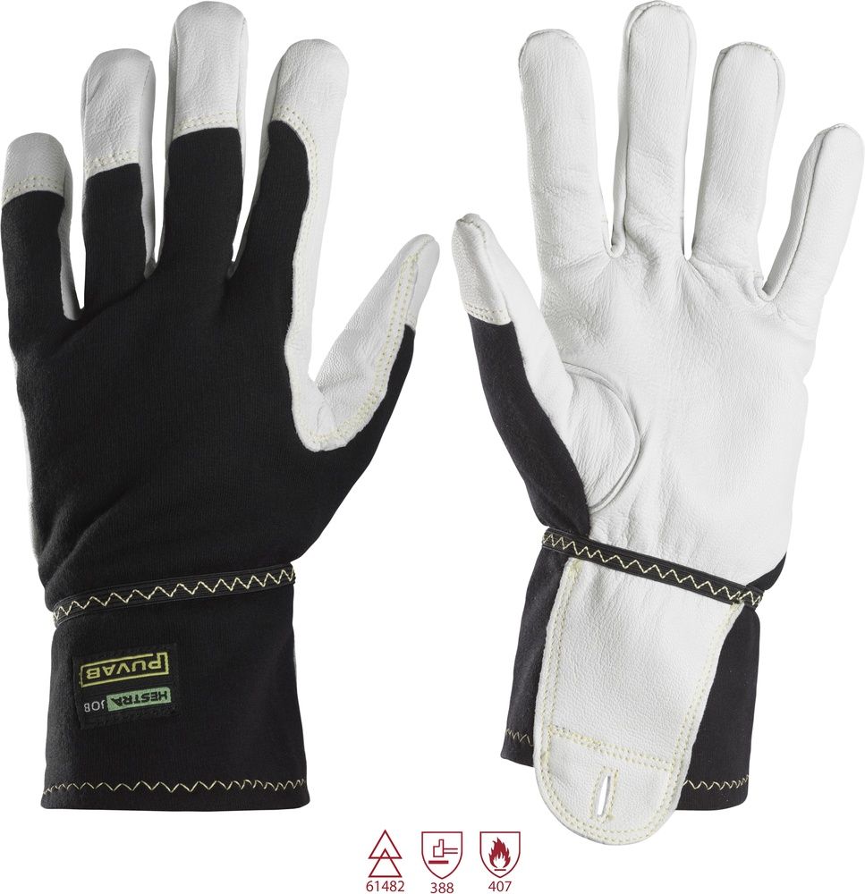 SnickersWorkwearProtecWorkHandschuh9360Wei-Schw-XXL