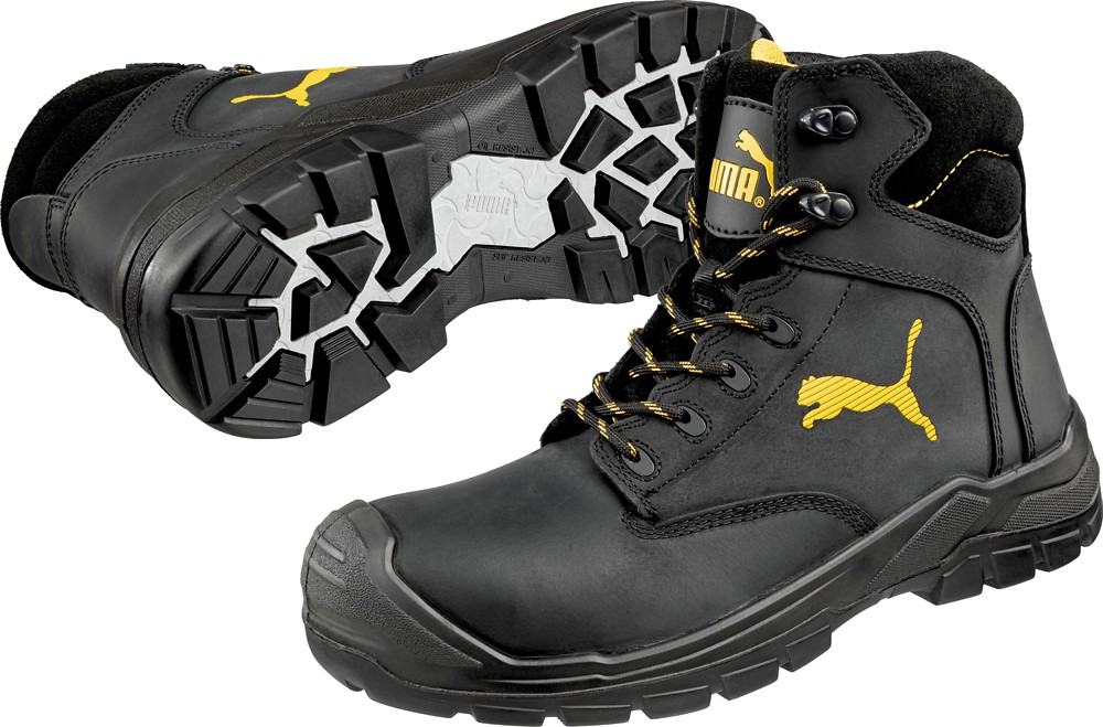 PumaSafetySicherheitsschuhBorneoBlackMidS3CiHiHROSRCSchwarzGrau