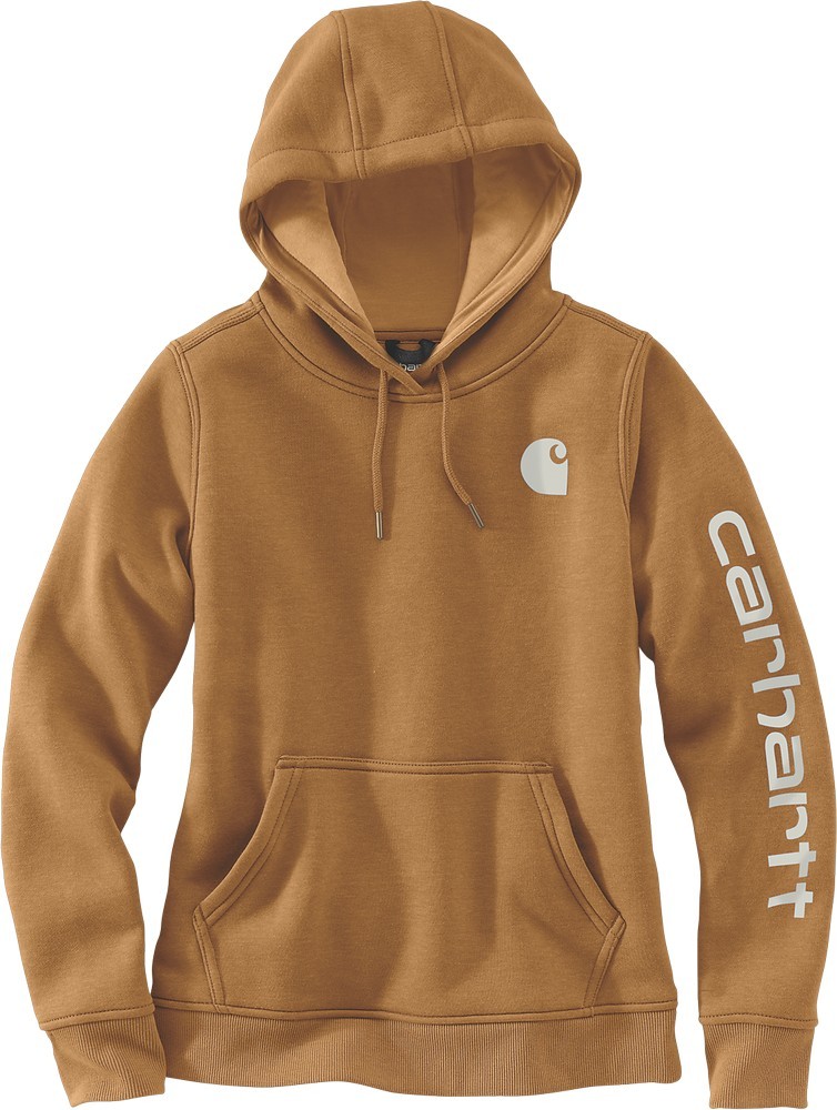 CarharttDamenLogoSleeveGraphicSweatshirtCarharttBrown