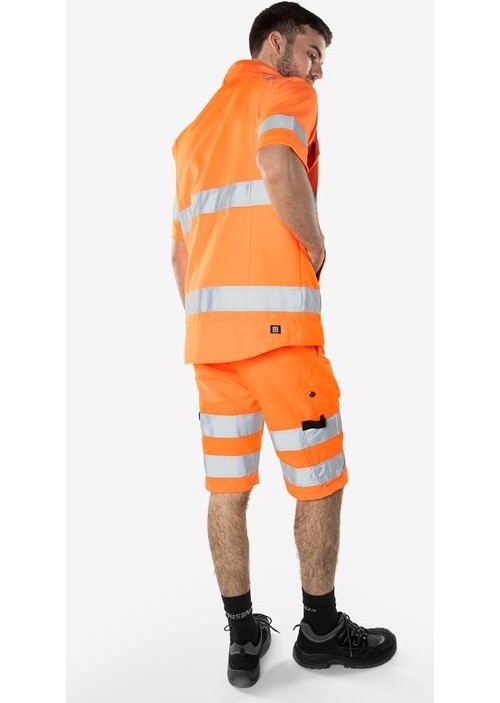 FristadsHighVisGreenWesteKl25067GPLUWarnschutz-Orange