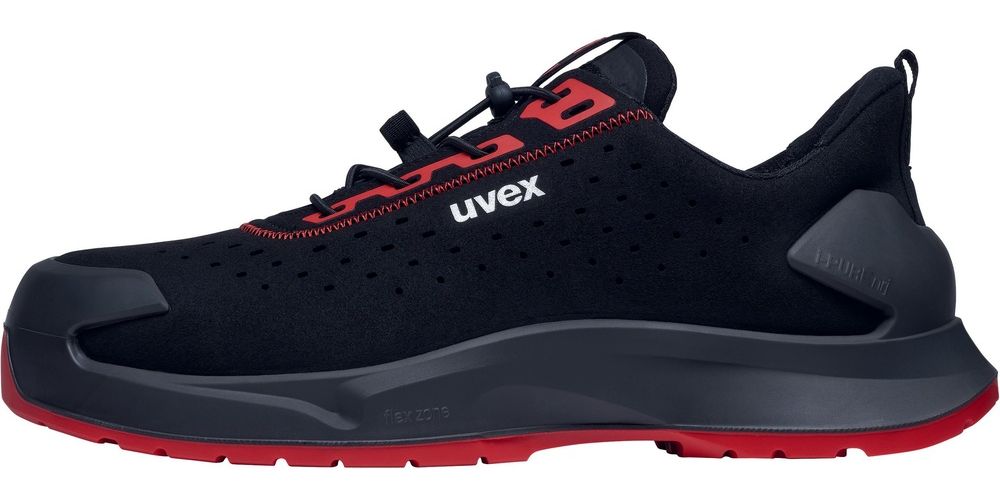 UvexSicherheits-Halbschuhe1X-CraftS1PlSR68021SchwarzRot-35Weite10