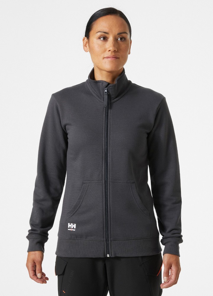 HellyHansenDamenClassicZipSweatshirtDarkGrey-XS