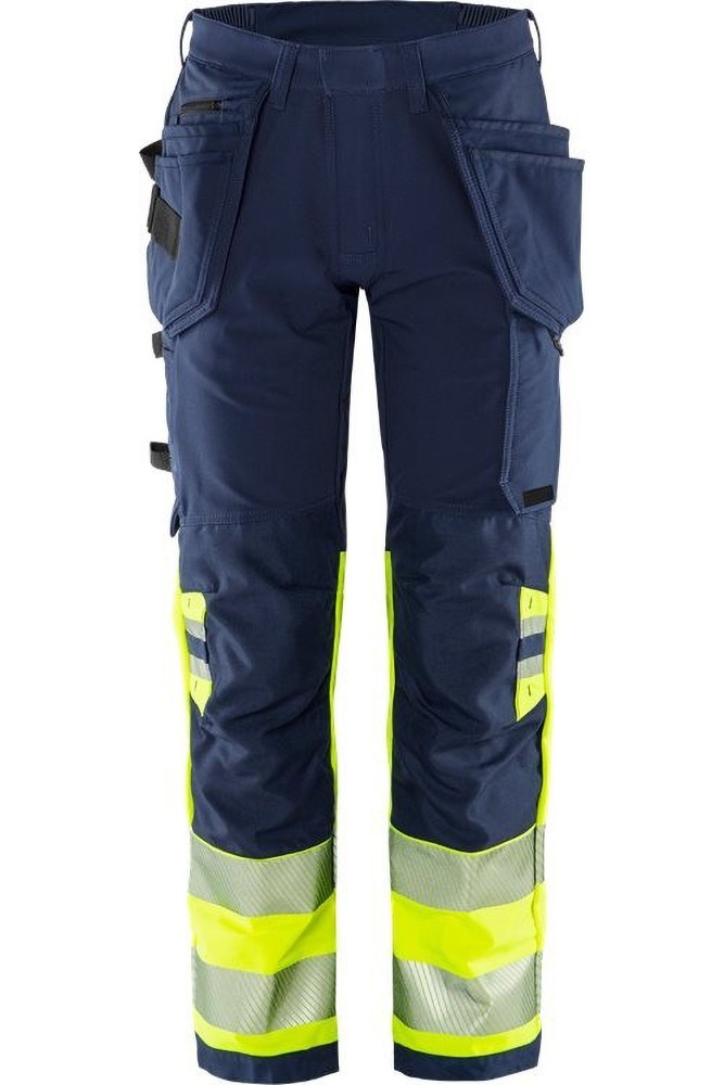 FristadsHighVisGreenHandwerkerStretchhoseKl12643GSTPWarnschutz-GelbMarine