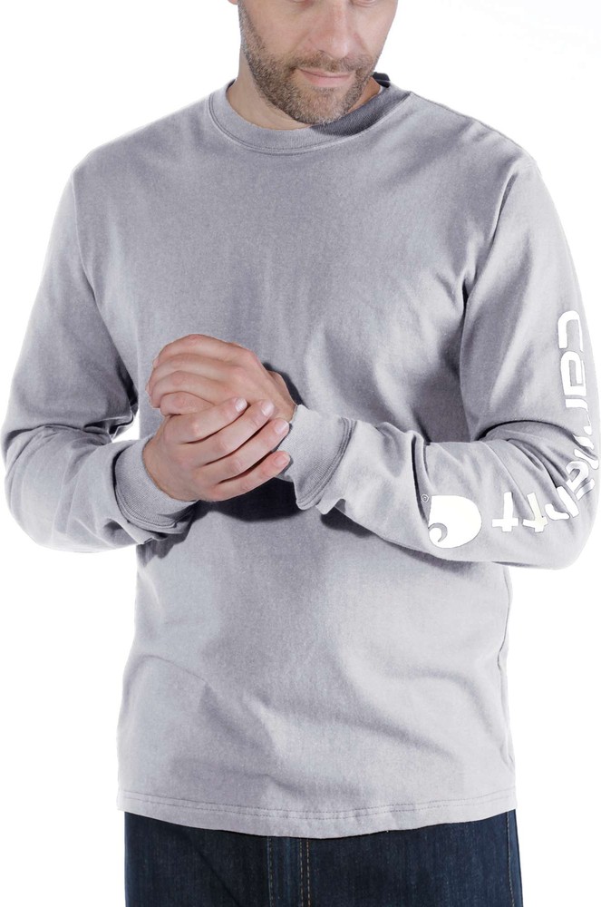 CarharttT-ShirtLogoLongSleeveT-ShirtHeatherGrey