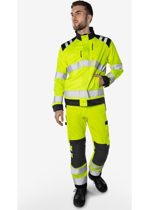 FristadsHighVisGreenHoseKl22651GPLUWarnschutz-GelbMarine