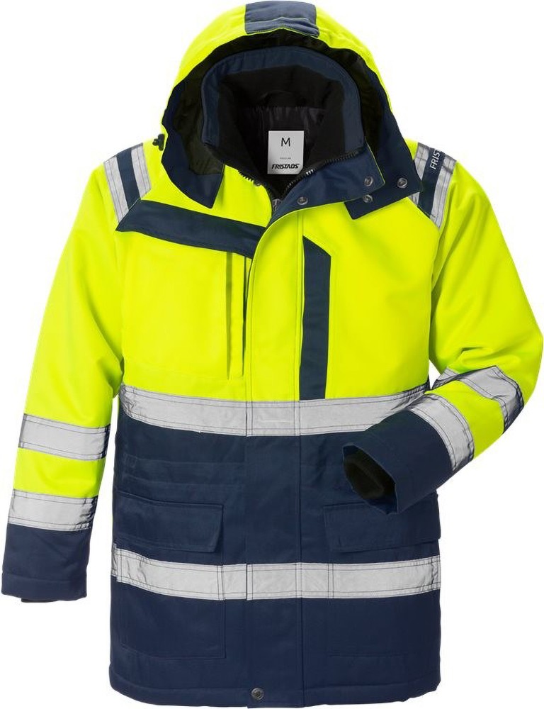 FristadsWarnschutz-JackeHighVisWinterparkaKl34042PPWarnschutz-GelbMarine