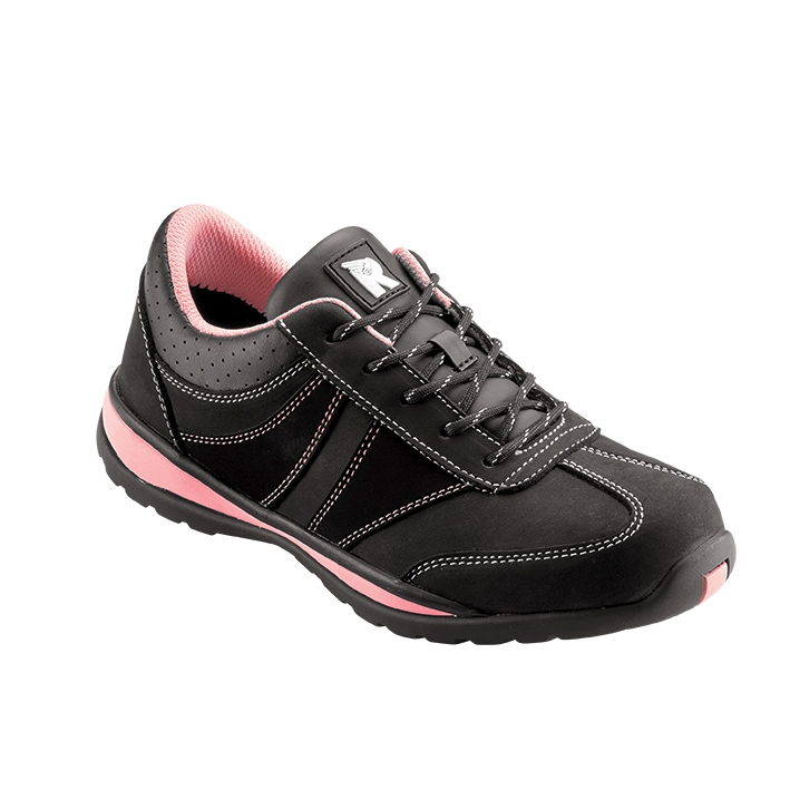 RUNNEXDamenS2-SicherheitshalbschuhGirlStarSchwarzPink