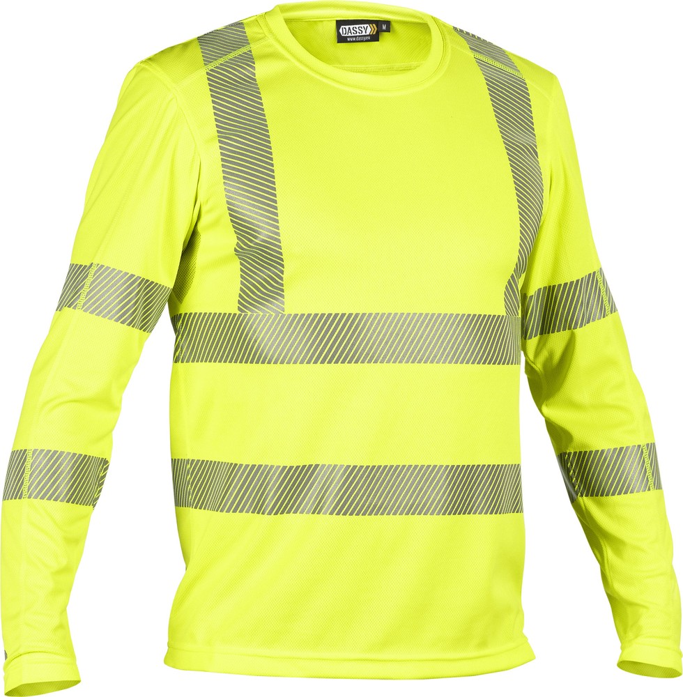 DassyWarnschutzUV-T-ShirtmitlangenrmelnCartervillePES06Neongelb