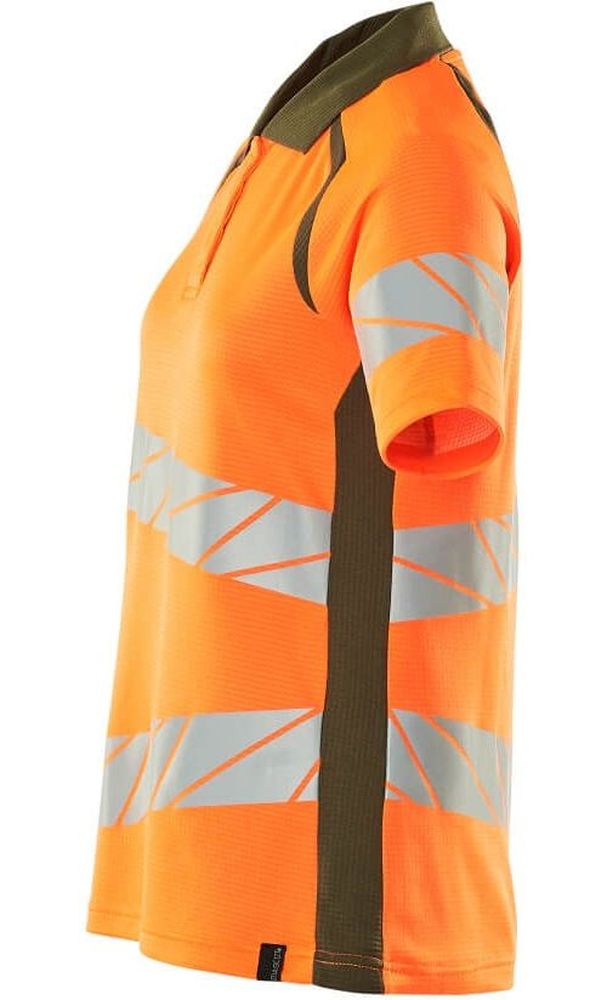 MascotDamenPolo-ShirtAccelerateSafe19093-771Hi-visOrangeMoosgrn-XXL