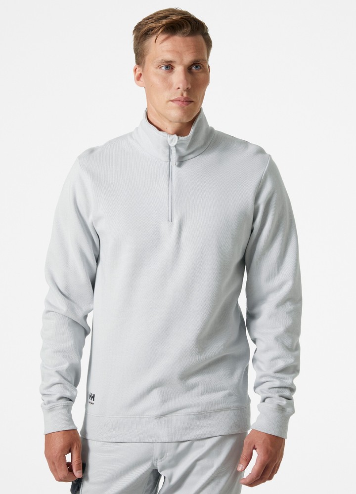 HellyHansenClassicHalfZipSweatshirtGreyFog-XS