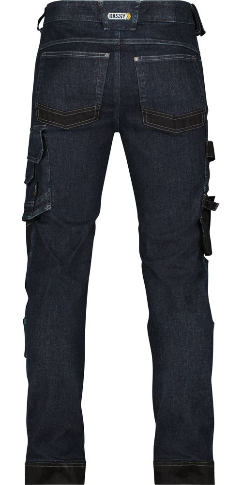 DassyArbeitshoseStretch-ArbeitsjeansmitKniepolstertaschenKyotoCO93JeansblauSchwarz-42