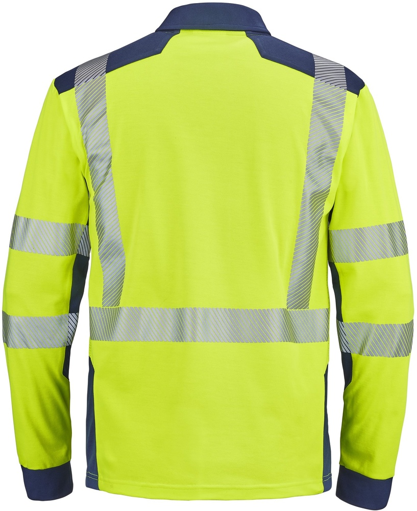 CepovettLangarm-PoloshirtFluoSafeXp9T87FluoYellowNavy-XXL