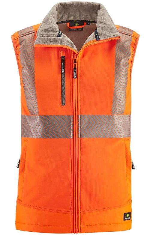 4PROTECTWarnschutz-SoftshellwesteParamus3420Leuchtorange-S