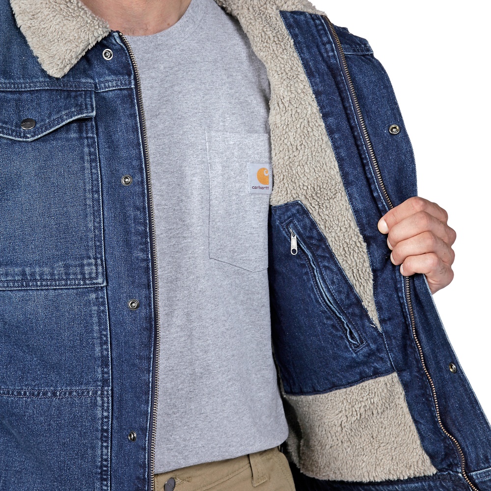 CarharttRelaxedFitDenimSherpa-LinedJacket106323Beech-S