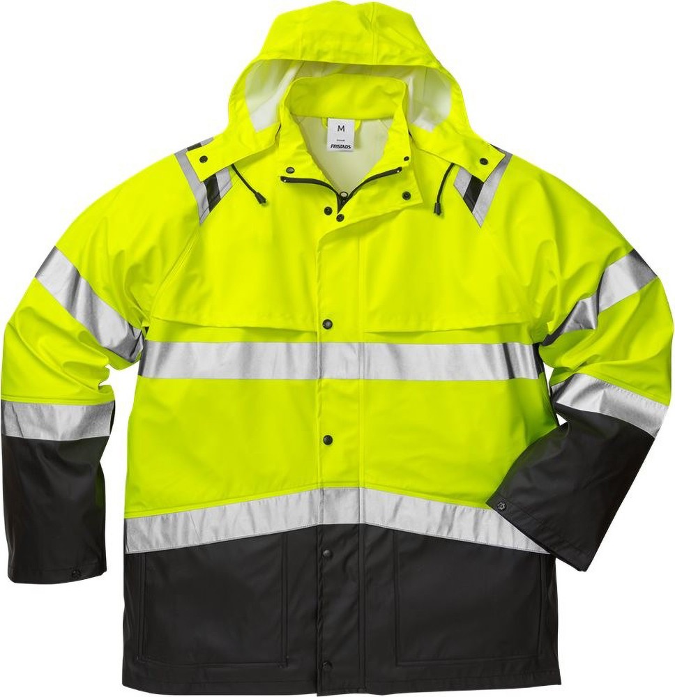 FristadsWarnschutz-JackeHighVisRegenjackeKl34624RSWarnschutz-GelbSchwarz-XXS