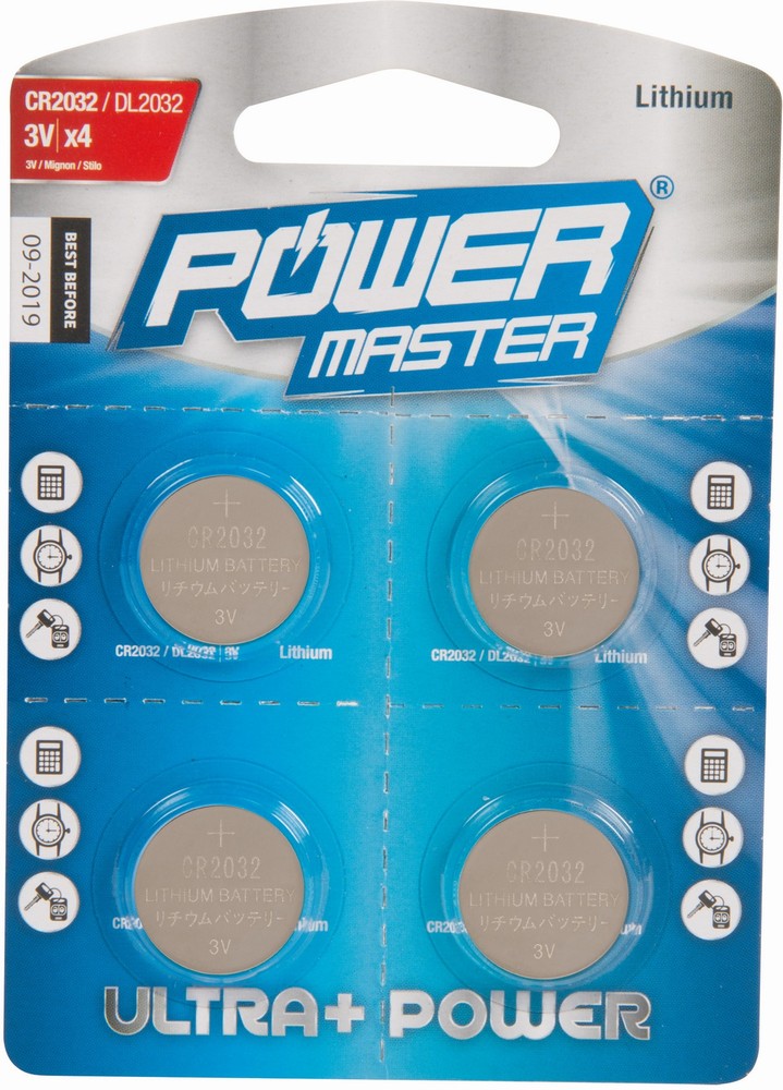 PowermasterBatterienLithium-KnopfzellenbatterienCR20324er-PckgCR2032