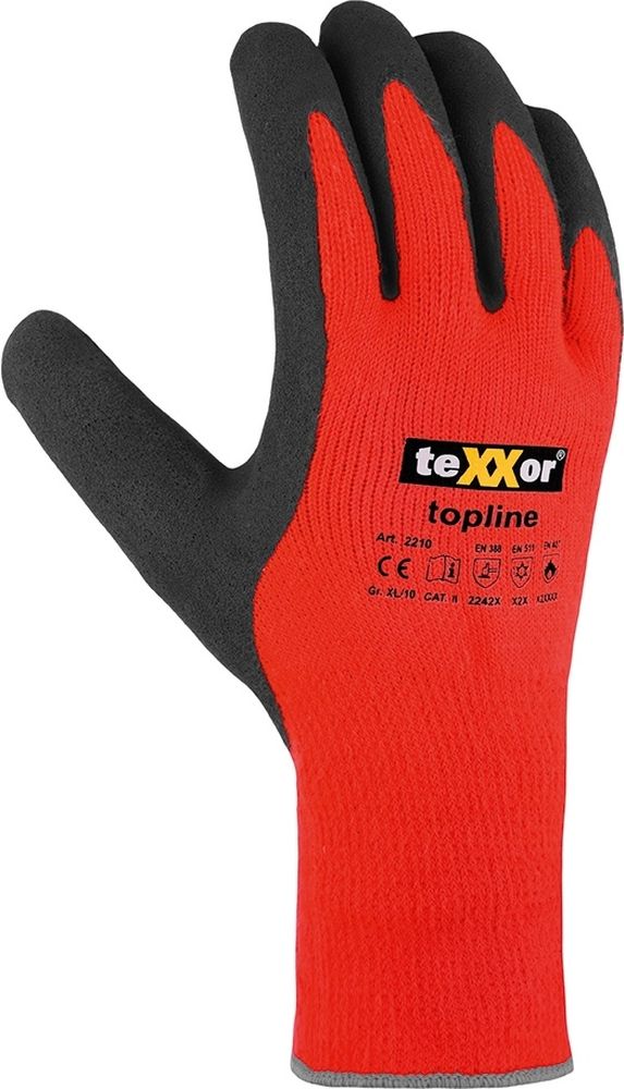 teXXorToplineWinterhandschuhePolyacryl12Stck2210OrangeGrau-7