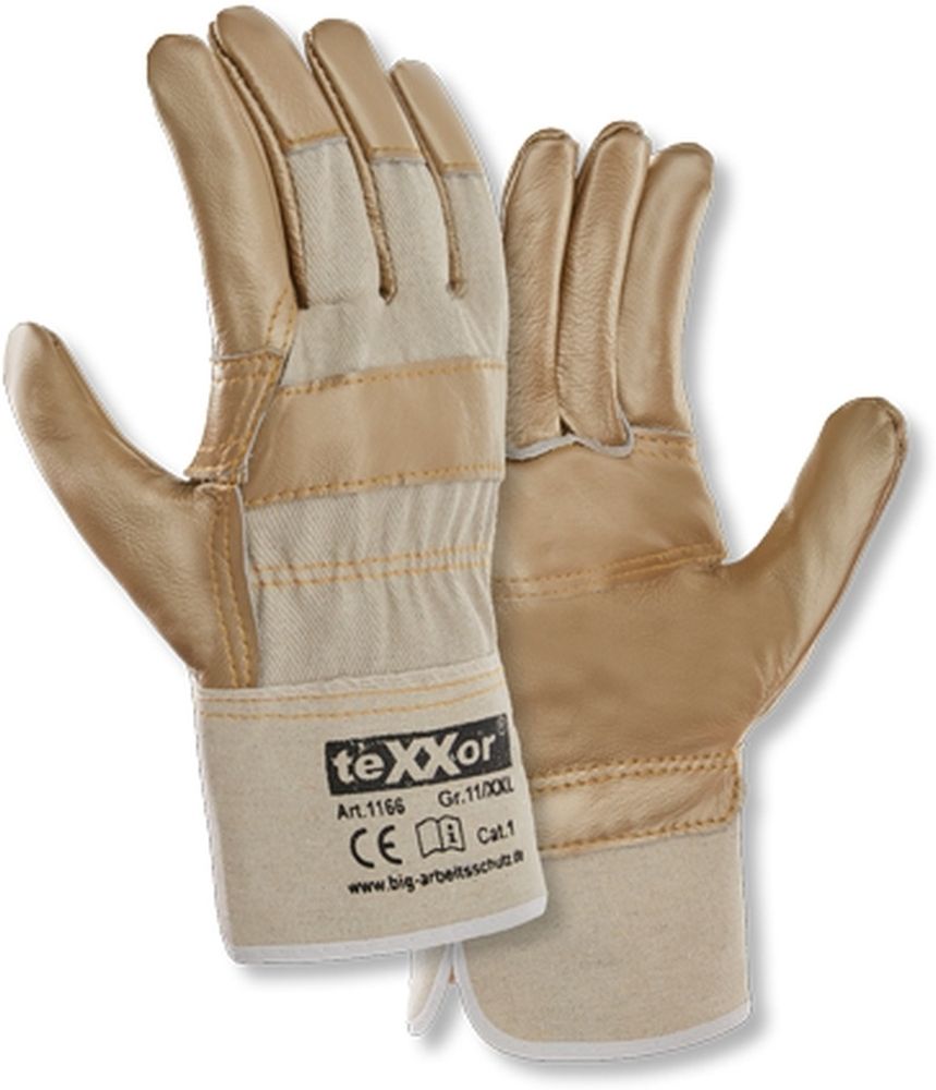 teXXorMbelleder-HandschuheHellesLeder12Stck1166LederHellDrellWei-11