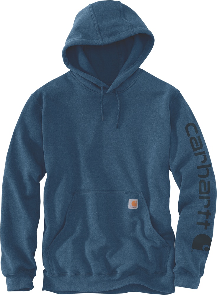 CarharttSleeveLogoHoodedSweatshirtK288DeepOceanHeather-XXL