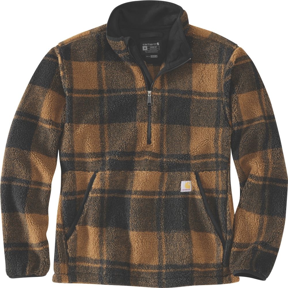 CarharttLooseFitFleecePullover106443CarharttBrownBlackPlaid-S