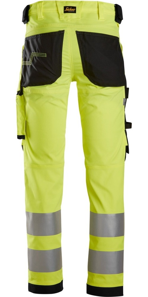 SnickersWorkwearHigh-VisStretchArbeitshoseKlasse2High-VisGelbScharz