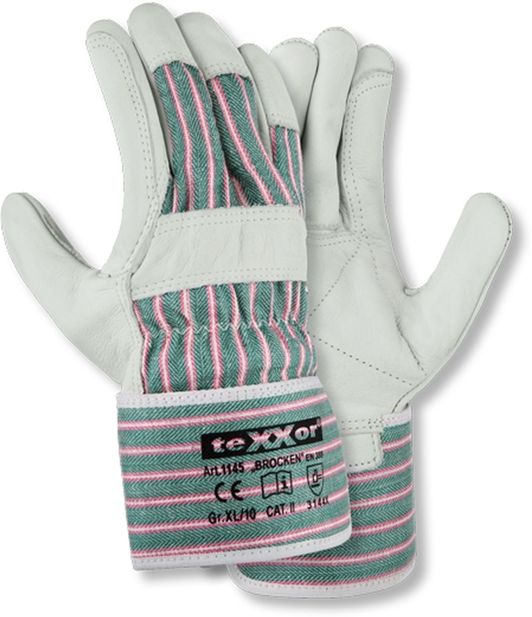 teXXorRindvollleder-HandschuheBrocken12Stck1145LederNaturDrellGrnRot-10