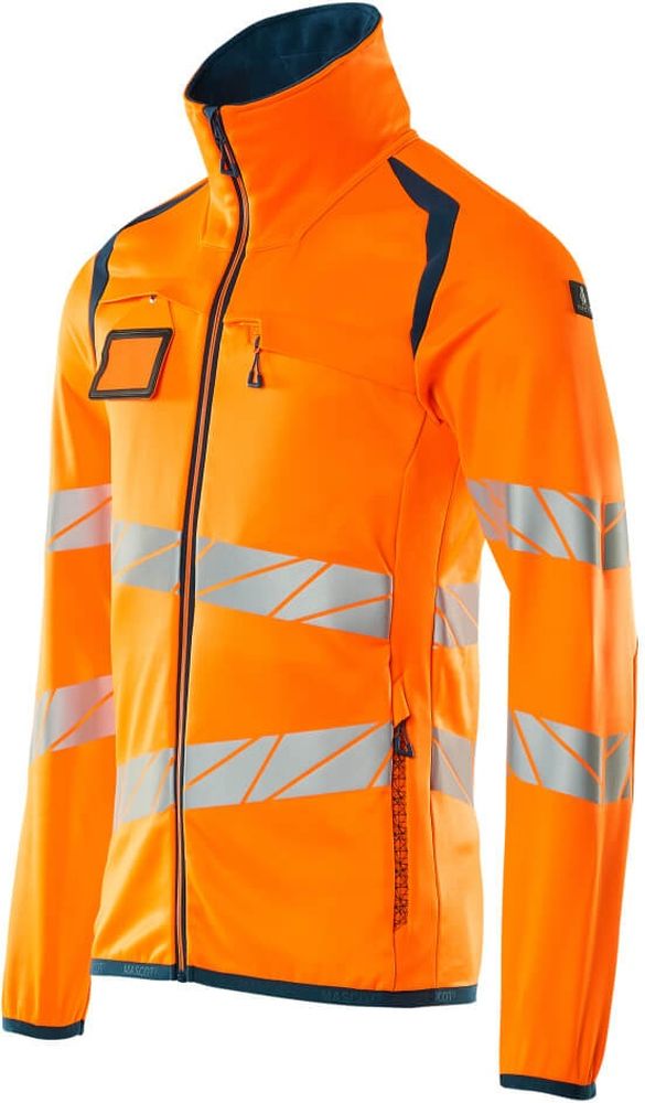 MascotFleecepullovermitReiverschlussAccelerateSafe19103-315Hi-visOrangeDunkelpetroleum-XXL